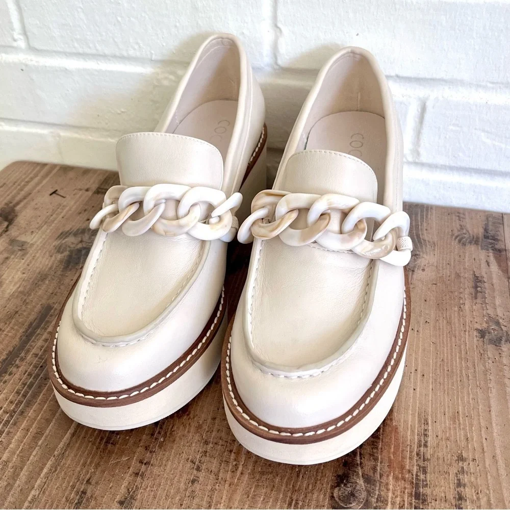 Coconuts by Matisse Louie Platform Loafers in Cream, SZ 8 EUC - Picture 3 of 9
